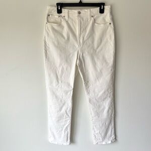 Madewell White The Perfect Vintage Jean Straight Leg High Waist Travel Beach